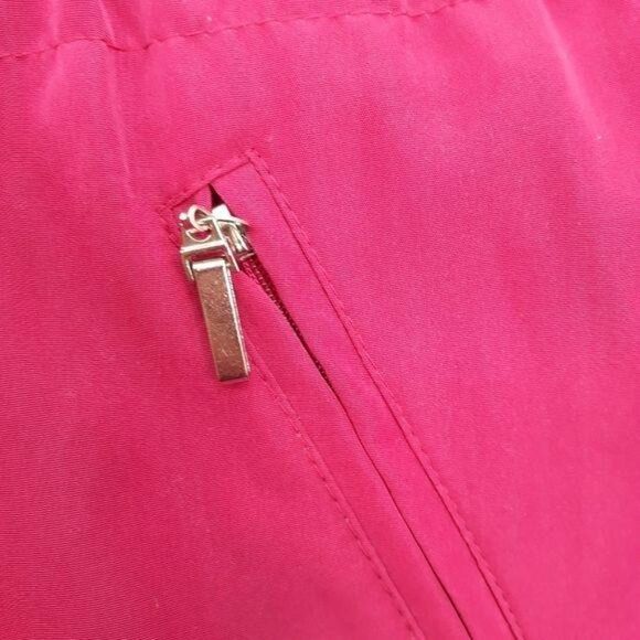 Gallery Jacket Windbreaker Raincoat Hooded Zip Up Drawstring Waist Pink DLP - Picture 10 of 12